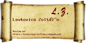 Levkovics Zoltán névjegykártya